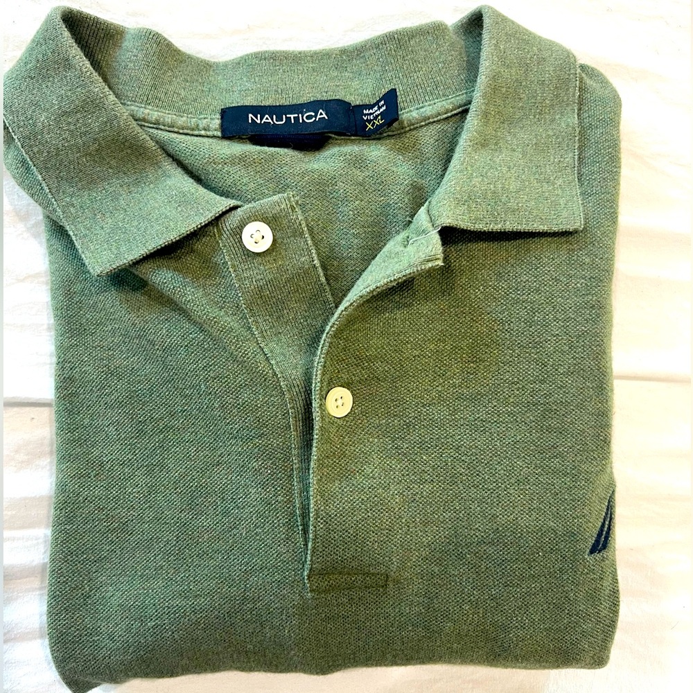 Nautica XXL green polo